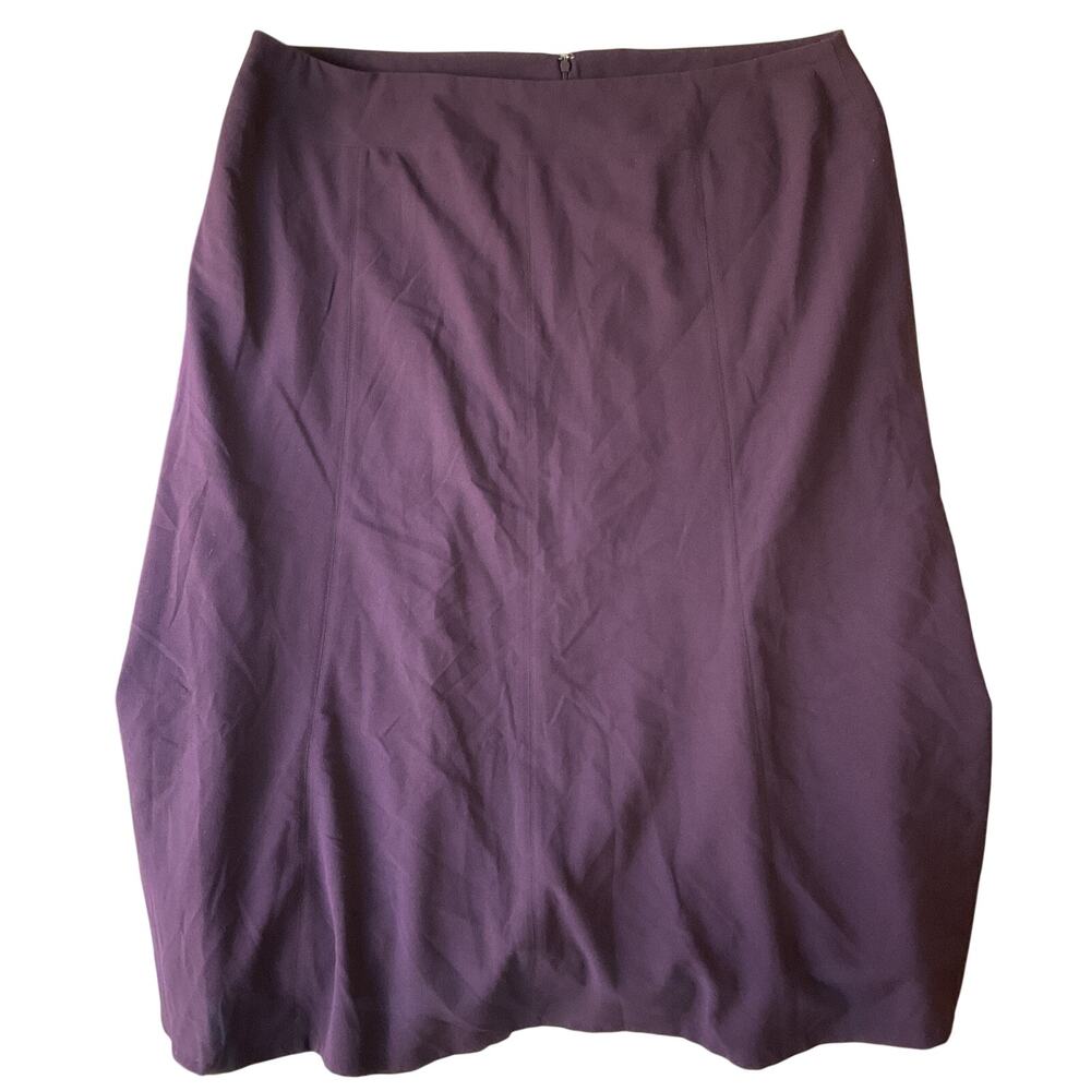 East 5th Women Midi Skirt Size 24W Purple A-line Lined Stretchy 44” Waist Formal